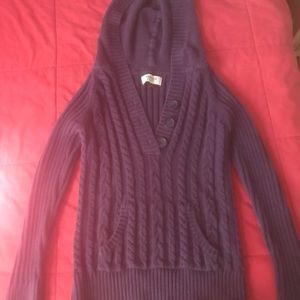 Purple knitted sweater